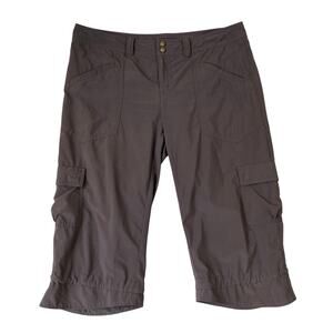 Athleta Dipper Cargo Hiking‎ Capri Pants Women Size 10 Purple Outdoor Bermuda